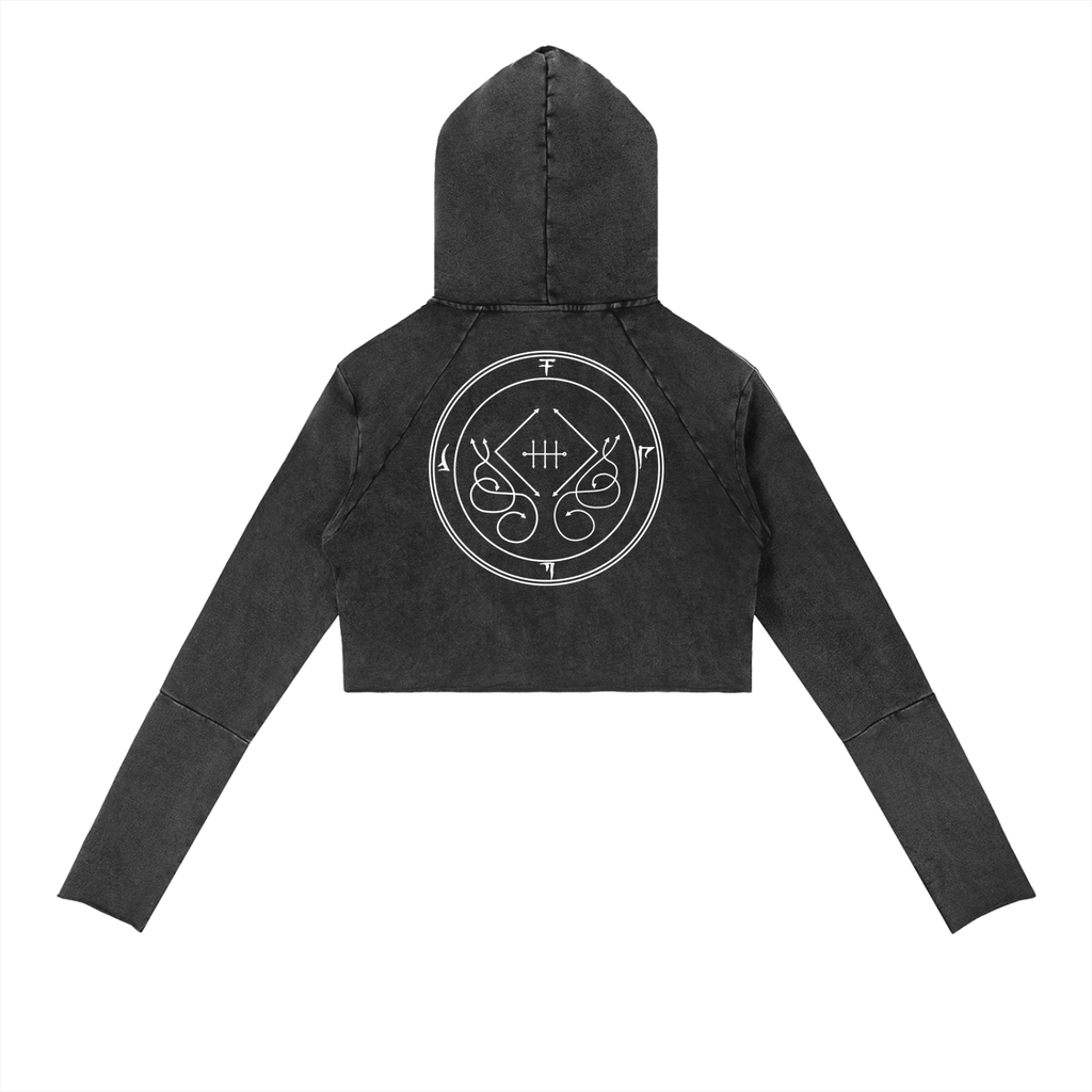 "Sigil" TGM's Vintage Washed Raw Edge Hoodie