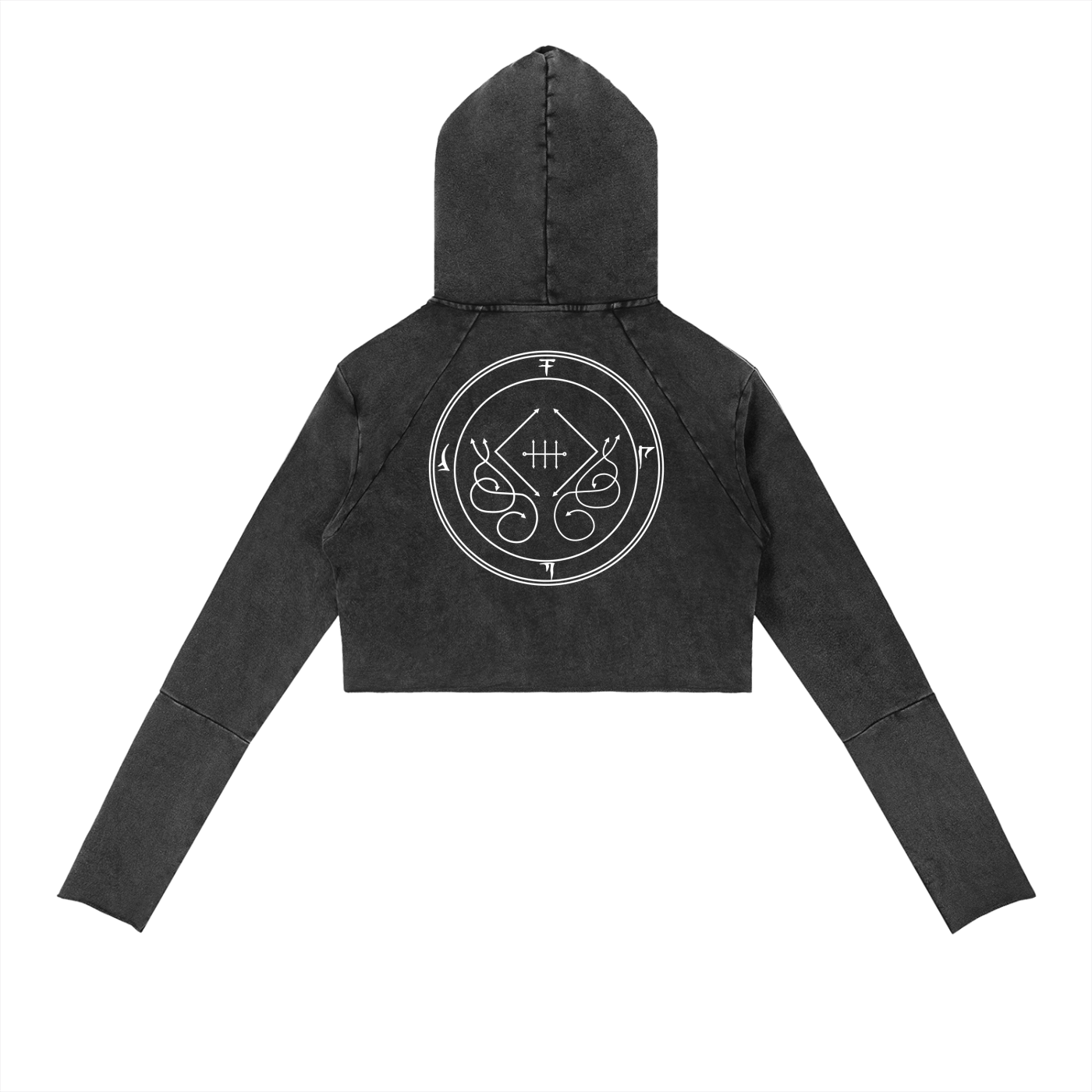 "Sigil" TGM's Vintage Washed Raw Edge Hoodie